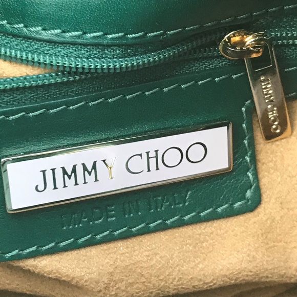 Jimmy Choo Roquette Bag Green Black Leopard Print - Picture 7 of 14
